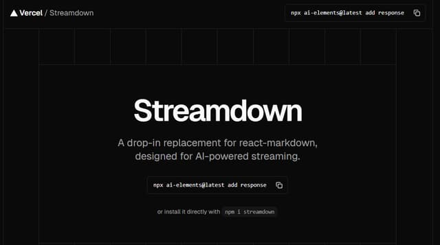 Streamdown interactive markdown example
